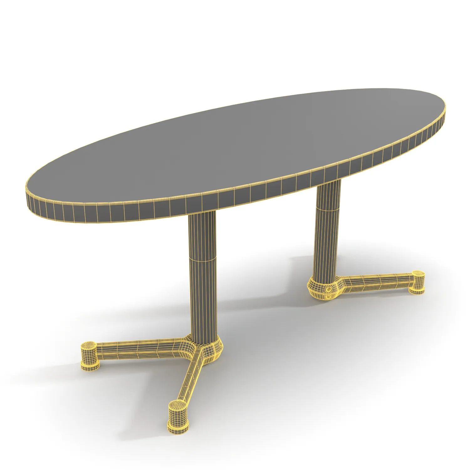 Ellipse Coffee Table PBR 3D Model_07